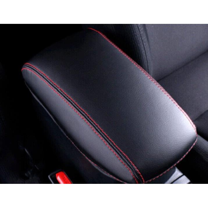 Middle Console Black Leather Cover Trim Armrest Box For Toyota Corolla 2014-2018