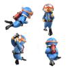 2pcs Cute Floating Diver Ornament Adjustable Position Fish Playmate For Aquarium Fish Tank Swimming Pool