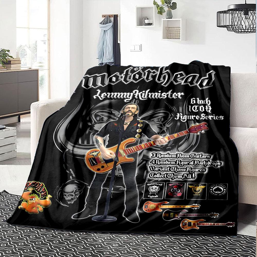 Manta con temática de Lemmy de Motörhead, Manta Cálida y Acogedora para Sofá, Sillón, Cama, Decoración del Hogar