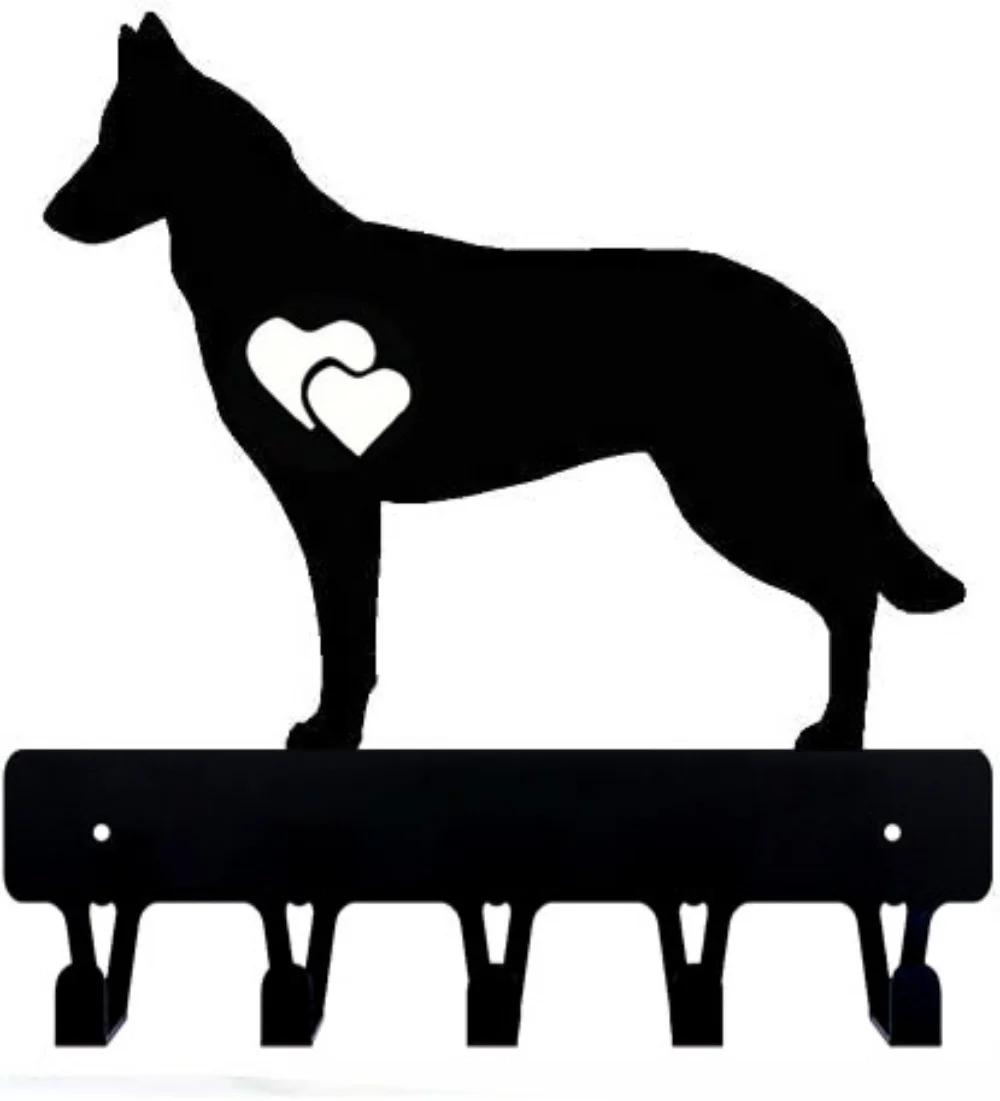 1 шт. настенный крючок для ключей с бельгийской собакой малинуа - металлическая стойка — фото 4