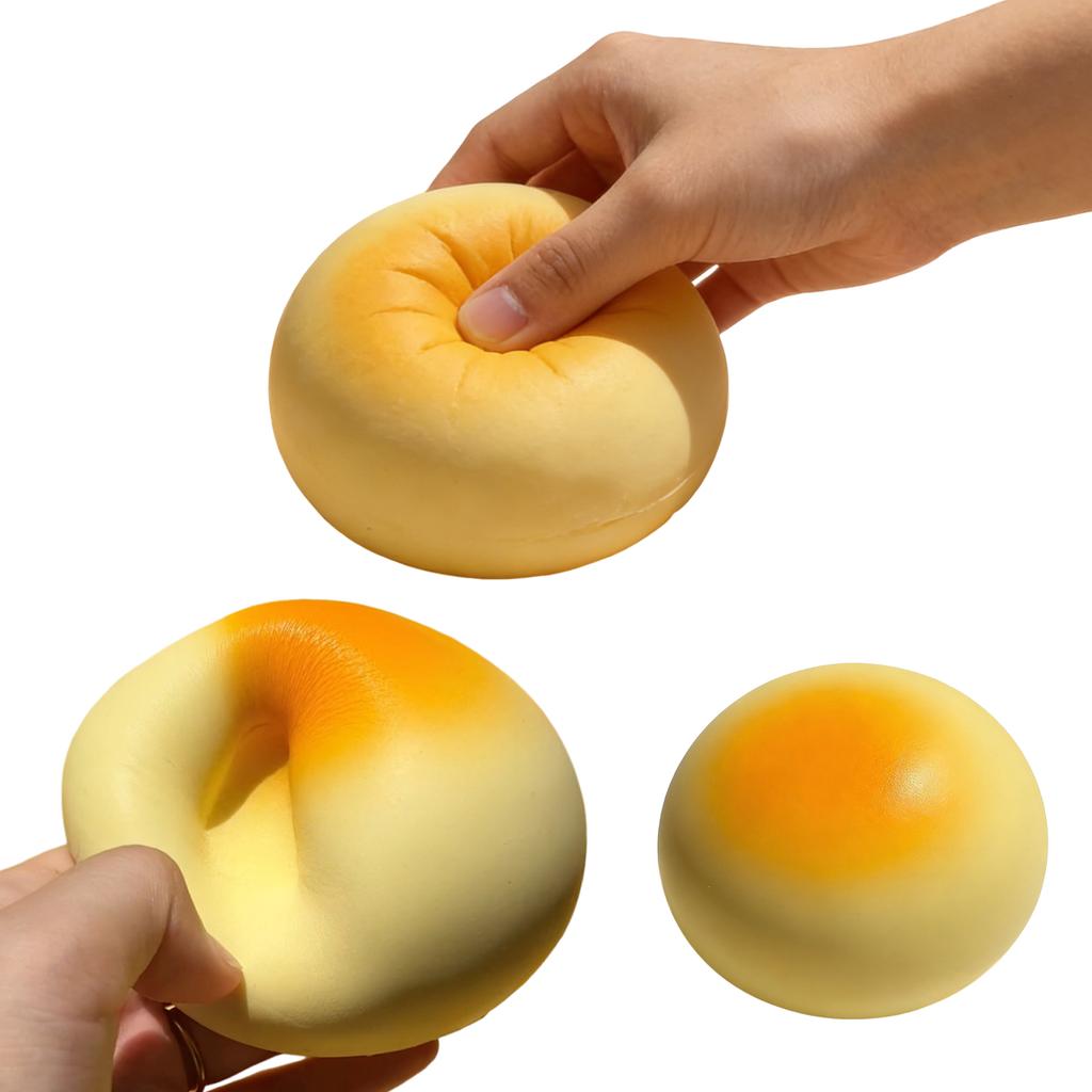 Creative Simulation Bread Squishies Reusable Anti-Stress Ball Fidgets Toys Slow Rising Squeeze Bread for Home Office School