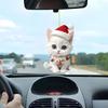 Car Interior Decor Acrylic Cartoon Cat Ornament For Festive Vehicle Styling