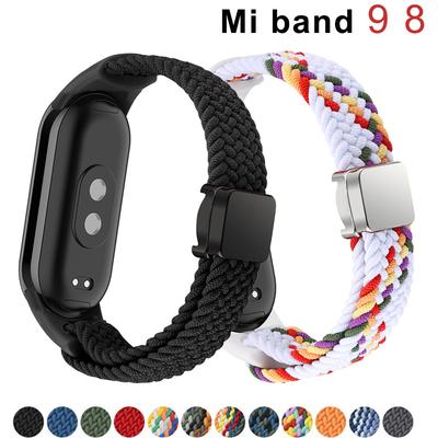Geflochtene Solo-Schlaufe für Xiaomi Mi Band 9 8 10 Armband Zubehör magnetisch Ersatz correa bracelet Miband9 Miband8 NFC-Bänder