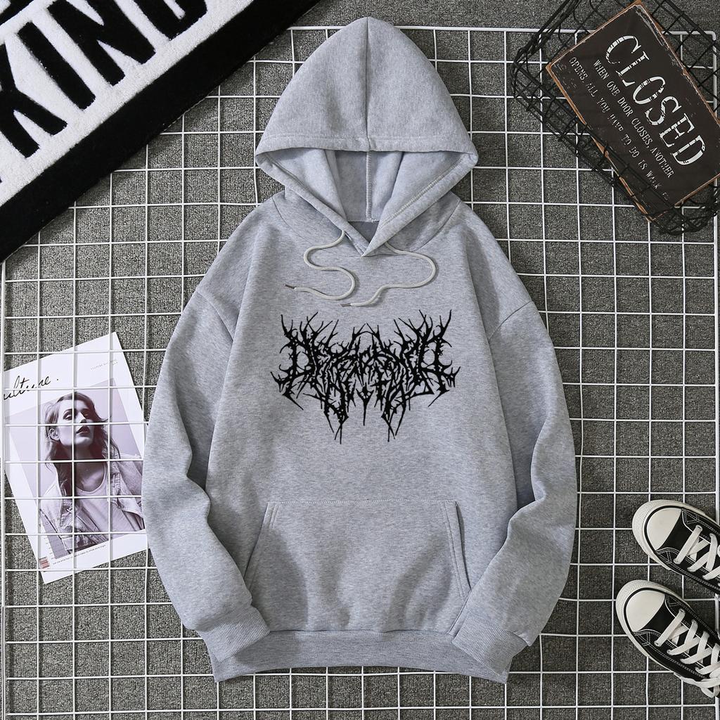 Fleece Hooded Sweater Women's European and American Style American Autumn and Winter Pattern Printing Loose 2025 Student Jacket