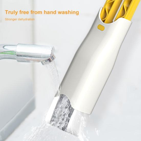 Mini Mop Efficient Easy-to-Use Portable Foldable Hand Squeeze Cleaning Mop for Home Bathroom Kitchen