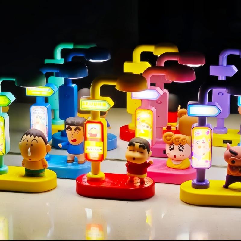 Latest Genuine Crayon Shin-Chan Nightlight Series Of Blind Box Ornaments Decoration Trend Figure Creative Children'S Birth Date Present