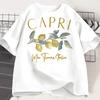 Lemon Letter Print Tshirt Short Sleeve Crew Neck Casual Top For Summer Unisex Kawaii Streetwear Graphic Tees Vintage Fruit Shirt