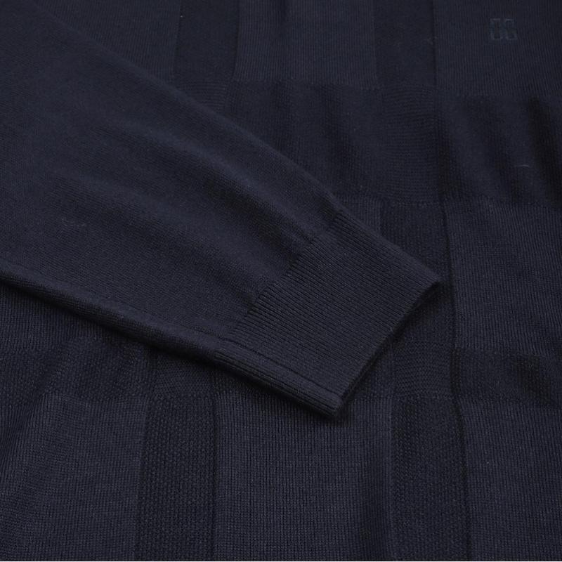 Daks 26ss Wool Blend Big Check Collar Knit Dmp1swtl201n1