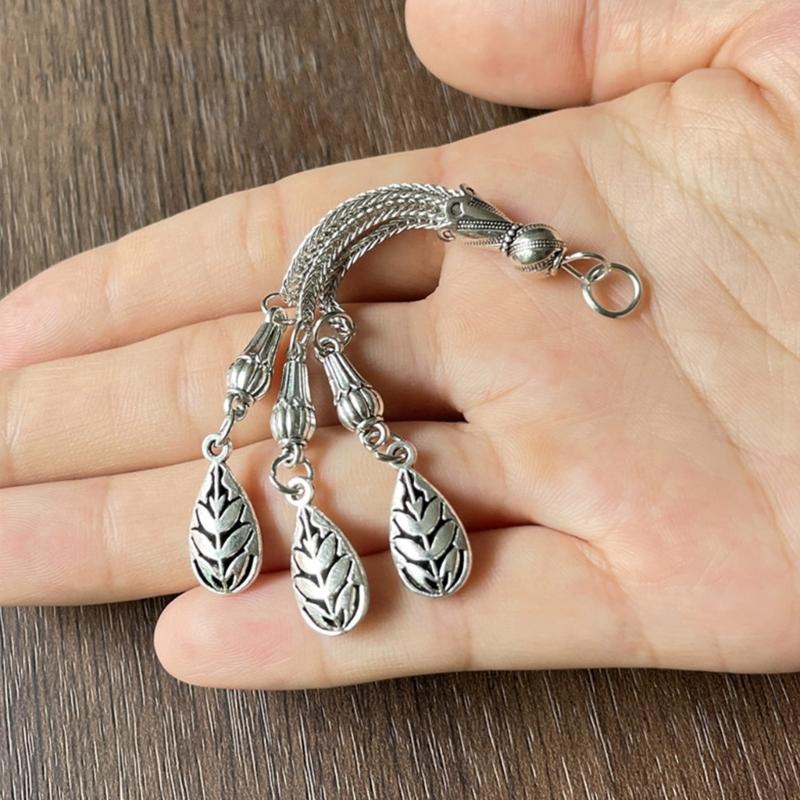 Antique Silver Plated Necklace Connectors Metal Brushes Pendant Accessories DIY Handmade Jewelry Making Supplies