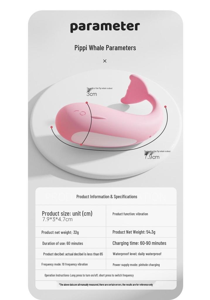 Mystery Girl Pipi Whale Silent Remote Vibrator: Insertable, Wearable, Ideal for Couples, Discreet for Various Locations.