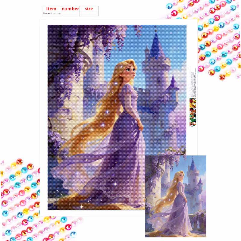 Disney Rapunzel Diamond Painting Art Mosaic Kit Handmade diy5D Home Decor Gift