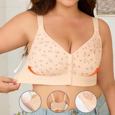 0XL-7XL Super Große Größe BH Europäische und Amerikanische Größe Verstellbarer Schulterträger Beliebt Bedruckt Vorderverschluss Große Größe Unterwäsche