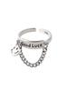 Korean Style Tassel Letter Adjustable Women's Ring - Retro Fashion Hip Hop