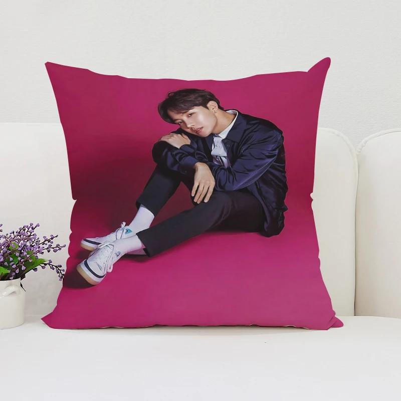 40x40cm Sofa Decoration Cushion Cover J-JHope  Double Sided Printed Pillow Cover Waist Cushion Car Cushion Fans Gifts