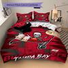 Personalized Buccaneers Flag Soft Bedding 3 Piece Set HD Print Duvet Cover Pillowcases for Teens Adult Bedroom Decoration Christmas Gift C10376