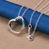925 sterling silver 16-30 inch exquisite heart-shaped pendant necklace for women's fashion wedding jewelry accessories