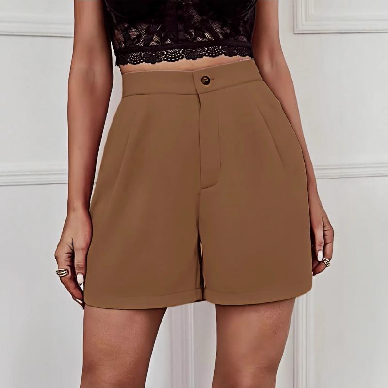 Women High Waist Wide Leg Casual Shorts Summer