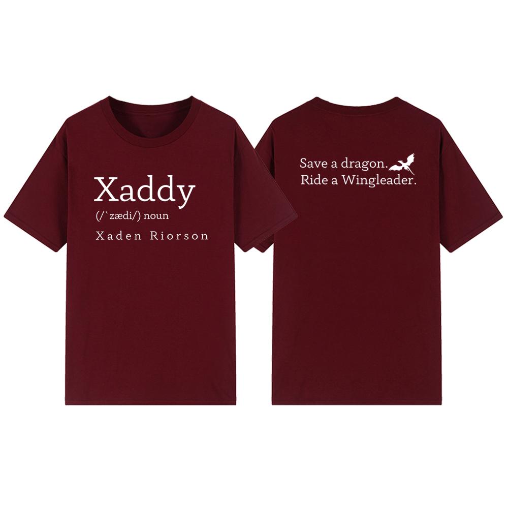 Xaddy T Shirt Xaden Fourth Wing Iron Flame TShirt Xaden Basgiath War College Tshirt Unisex Short Sleeve Tee Graphic T Shirts