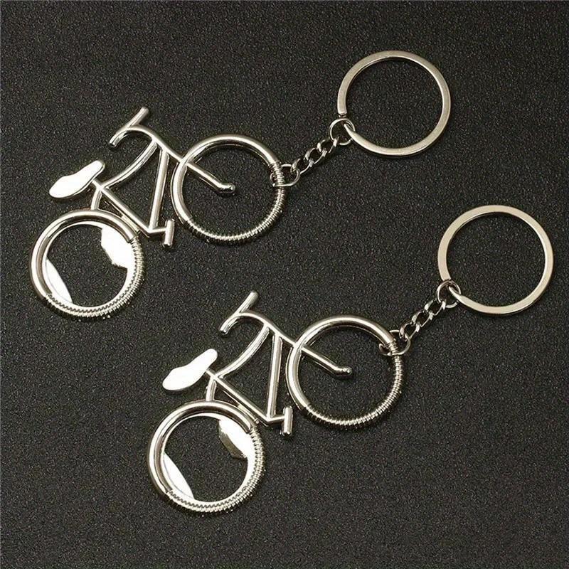Bicycle Metal Beer Bottle Opener Cute Key Rings For Bike Lover Wedding Anniversary Party Gift Bike Keychain
