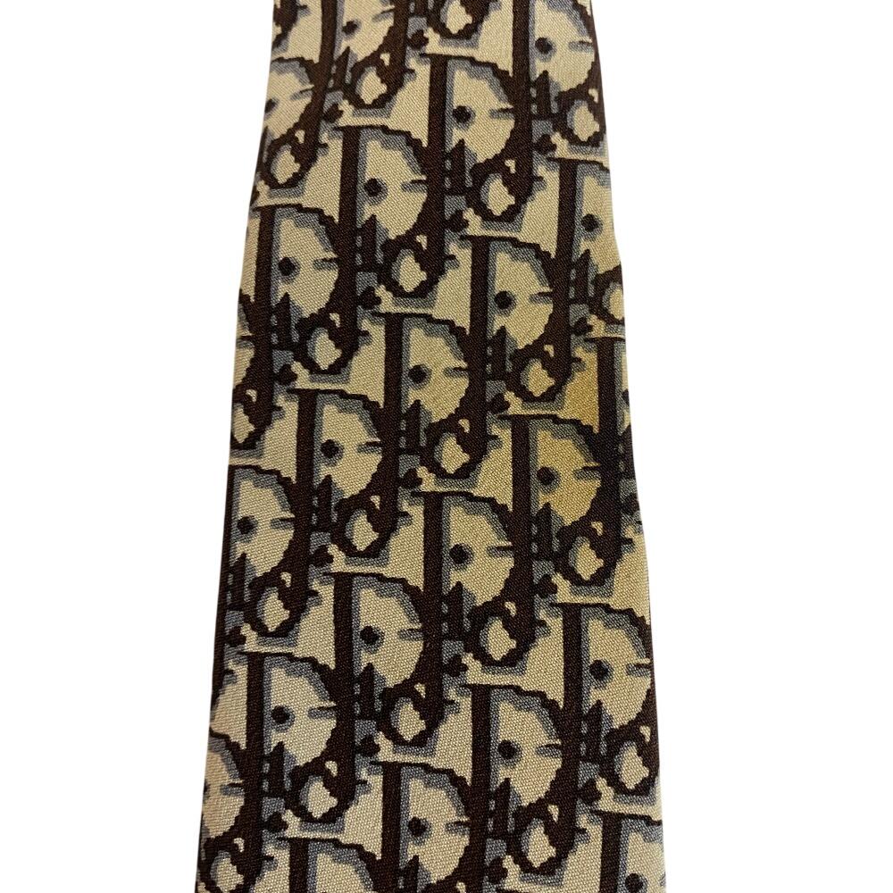 Dior Business commute Trotter silk tie beige silk Used