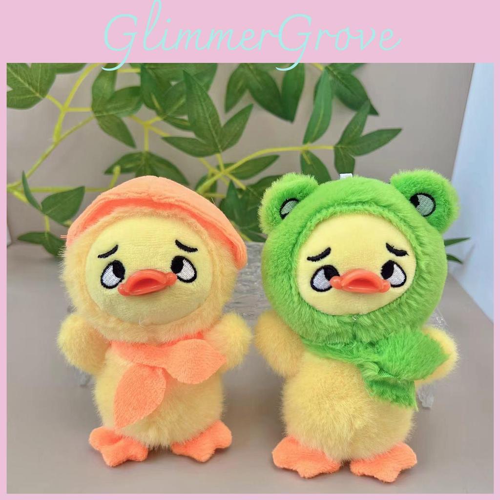 Cute Japanese Cartoon Hat-wearing Plush Duck Keychain Doll Plush Toy For Collectors