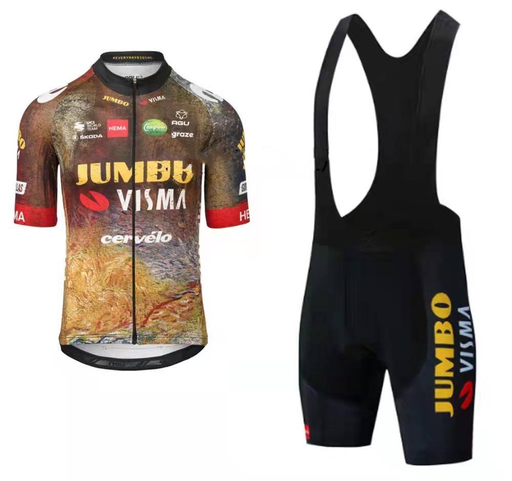 Team Edition Tour de France Cycling Suit Short Sleeve Suit Summer Men's Outdoor Breathable Mountain Bike Clothing