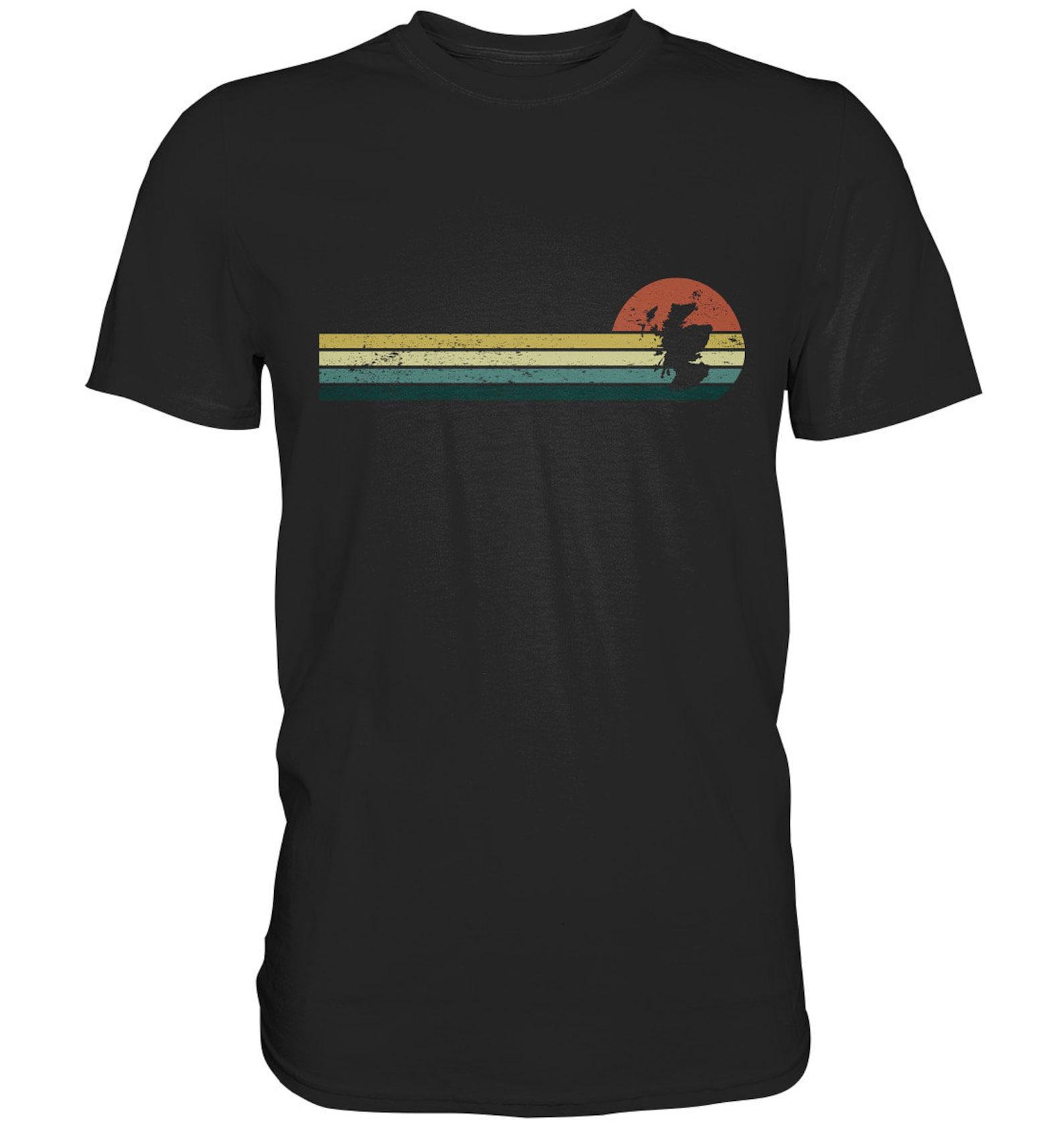 T Shirt Scotland Vintage Scottish Map Retro Gift Ideas - Premium Tshirt 2XL