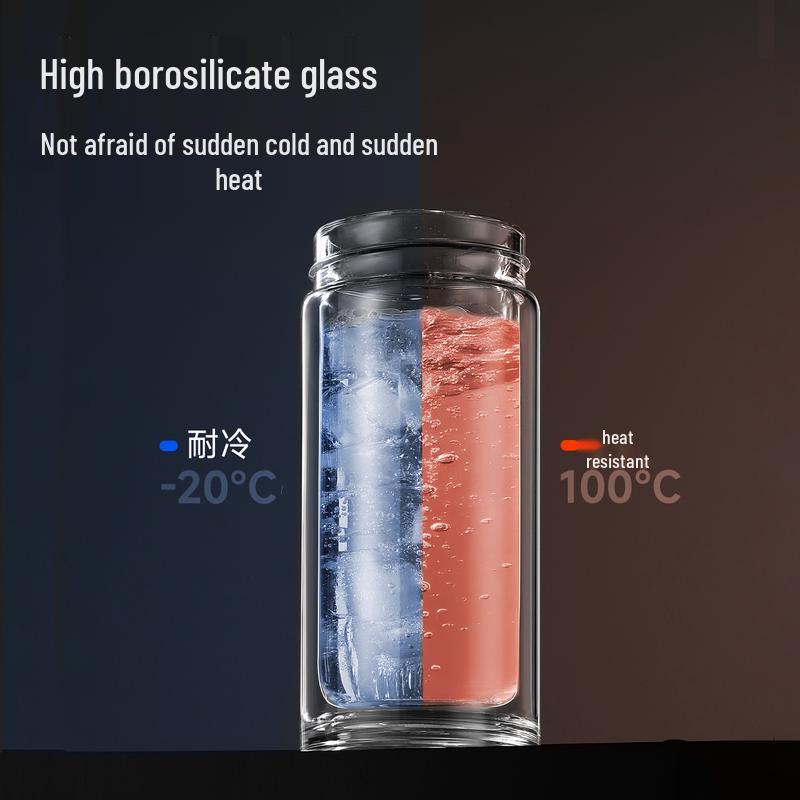 FUGUANG Double-Layer Glass Tea Infuser Bottle 240ml