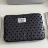 Polka Dot Tablet Sleeve Bag Shockproof Puffy Quilted Computer Bag Dust-Proof 13inch for MacBook Tablet for iPad Women Laptop
