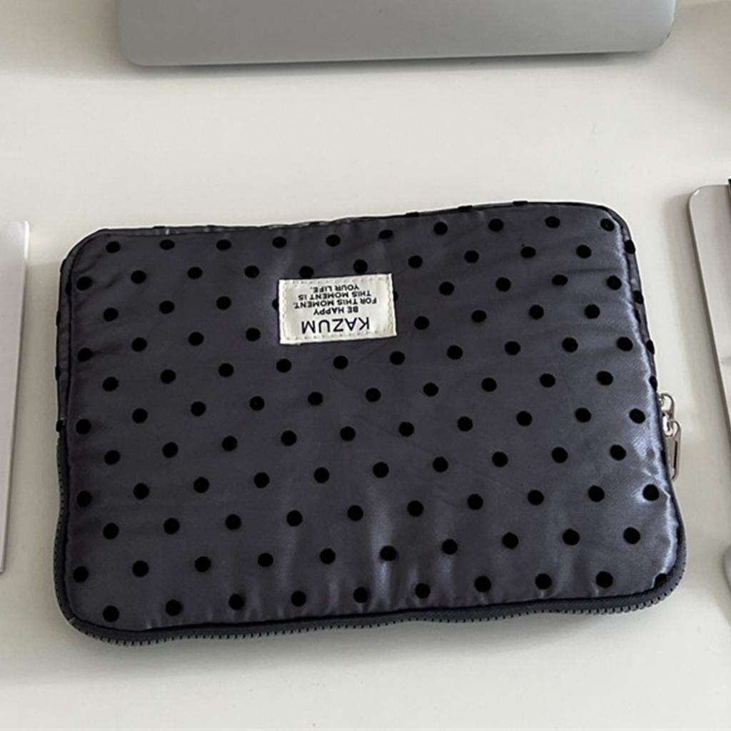 Polka Dot Tablet Sleeve Bag Shockproof Puffy Quilted Computer Bag Dust-Proof 13inch for MacBook Tablet for iPad Women Laptop