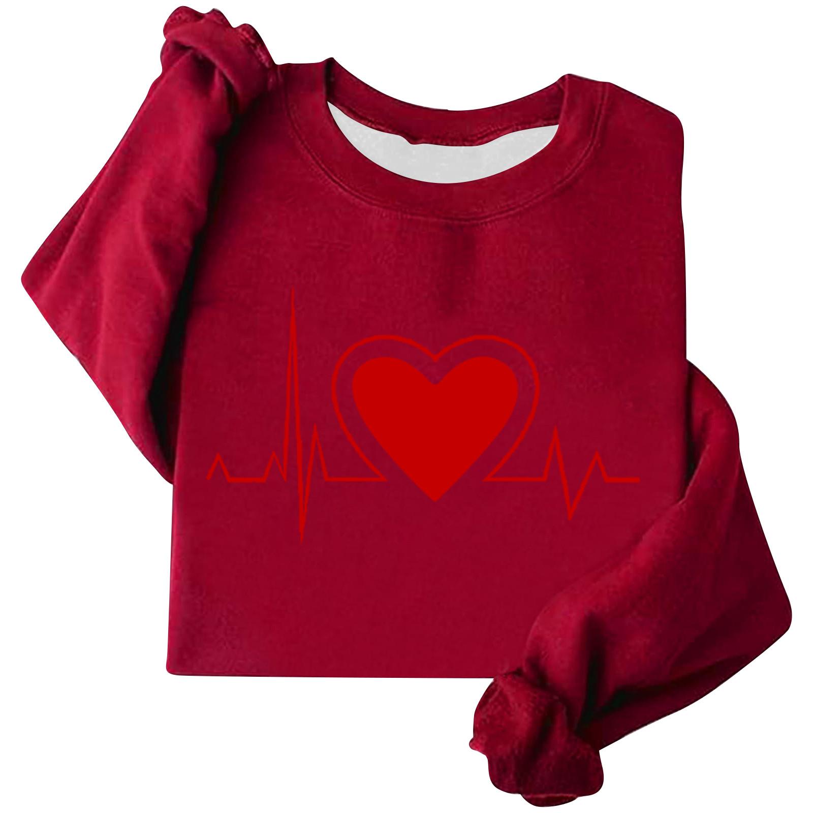 

Женская модная толстовка с длинным рукавом и круглым вырезом с принтом L красный