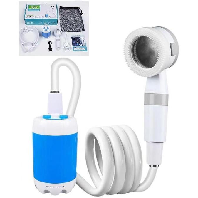 Portable Camping Shower Pump - Rechargeable Outdoor Shower Head Sprayer, Pumps Water from Bucket. Experience Refreshment Anywhere, Perfect for