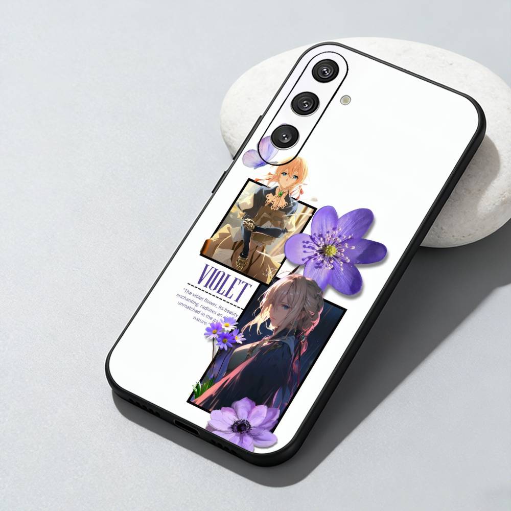 Auto Memory Doll V-Violet E-Evergarden Phone Case For Samsung Galaxy A73,A72,A71,A70,A52,A51 Others Soft Black Cover