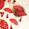 Red Xi Lantern Wedding Decoration Set with Bride Photo Props and Chandelier