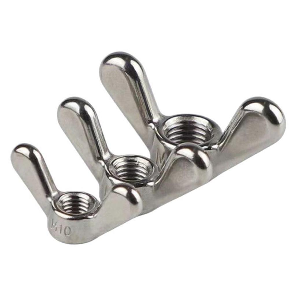 6pcs Steel Anti Corrosion Wing Nuts Outdoor Construction Nuts Heavy Duty Fasteners for Machinery Fixing & Craft Making