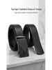 Men's Genuine Leather Automatic Buckle Belt - Top Layer Cowhide, Alloy, Fashionable, Versatile, Casual.