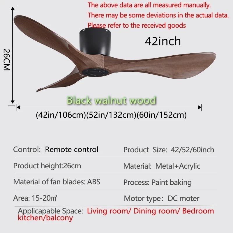 6 Speed Adjustable Energy Saving Electric Fan Remote & Quiet DC Motor Household Fan Modern Industrial Ceiling Fan
