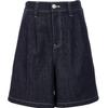 2025 Summer New High-Waist Pleated Denim Shorts