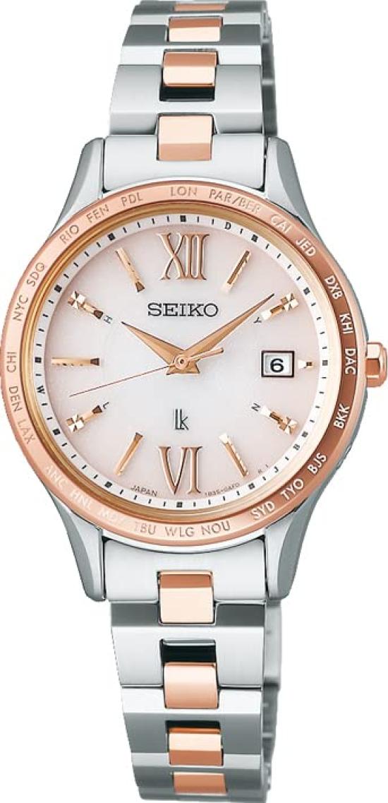 

[Годинник Seiko] Rukia Стандартна Колекція Круглий Сонячний Радіо SSVV082 Жіночий Сріблястий + Рожеве Золото