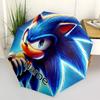 1PC Sonic the Hedgehog - Custom Name Automatic Folding Umbrella - Compact 8-Rib Design, Durable Plastic & Iron, Daily Use S0106025