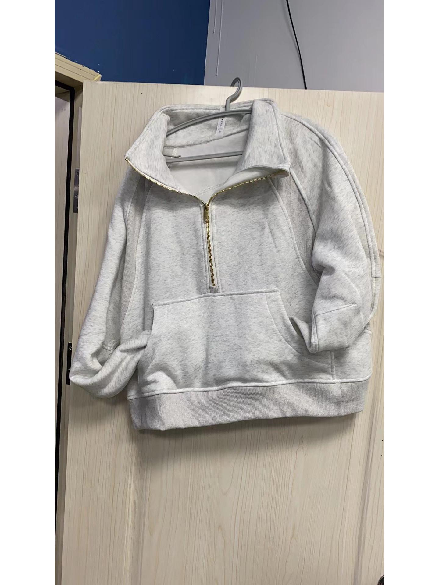 

Женский флисовый свитшот с высоким воротником - Модный, Не мнущийся, Худи для йоги и фитнеса M