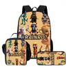 Zaino Scolastico per Bambini Cartoon Brain Rot Con Buste Pranzo Astucci Per,Zaini Scolastici Leggeri per Bambini