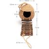 Coconut Birdhouse Hut With Ladder Hemp Rope Roof Natural Material Firm Stable Small Animal Cage Habitat Decoration Pet Supplies