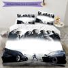 3pcs Fast and Furious Pattern Bedding Set Duvet Cover Set Includes Duvet Cover &pillowcases, Perfect All Season Bedroom Decoration & Gift