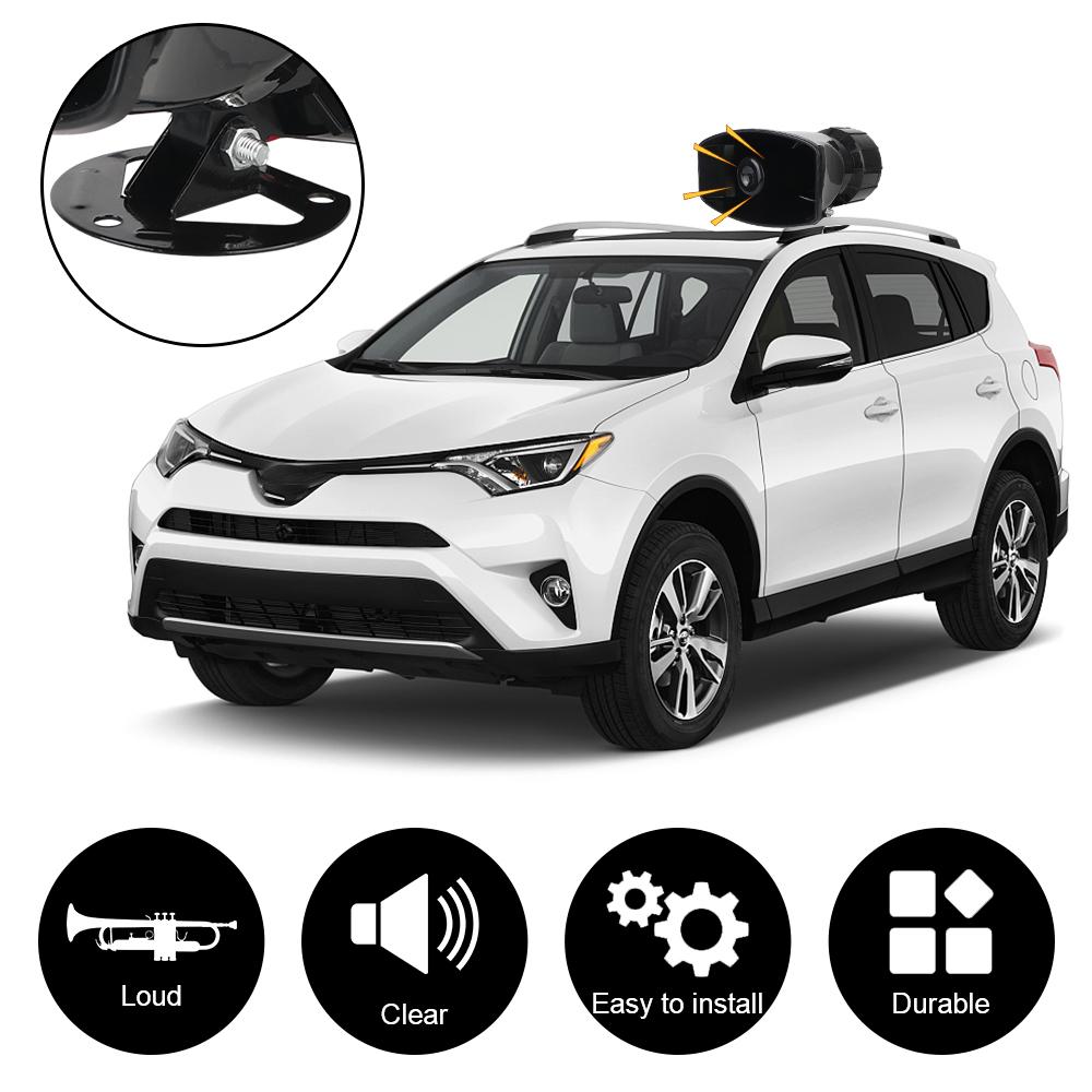 7-Sound Loud Car Warning Alarm Truck Alarm Loudspeaker 12V Siren Air Horn Megaphone Police Firemen Car Horn 110DB