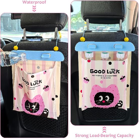 Accmor Disposable Car Trash Bag, 20 Pcs Car Garbage Bag Hanging Vehicle Trash Can Auto Rubbish Pouch Dustbin Bags Garbage Container Car Accessories,