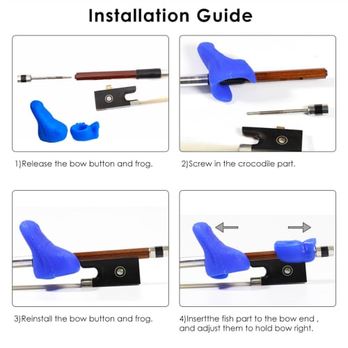 Violin Bow Grip Corrector Accessory for Beginners and Violin/Viola Learners (Color: Pink)