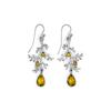 Tree Root Earrings, Natural Citrine Earring, 925 Sterling Silver Jewelry, Birthday gift