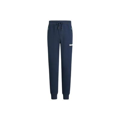 EA7 SS24 Letter Logo Pattern Printed Cuffed Casual Pants Men Bottoms Navy-Blue 3DPP71-PJUWZ-1554