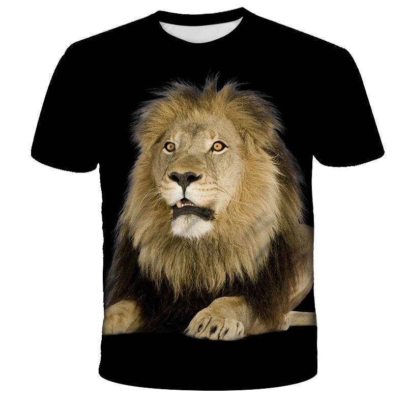 Animal Lion 3D Printed T-Shirt Streetwear Summer Unisex Fashion Harajuku Casual O-Neck Top